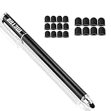 METRO 2 in 1 Premium Eingabestift Touchstift Stylus mit 20 X Ersatzspitzen für iphone ipad Samsung Galaxy Smartphones und Tablets (Schwarz)