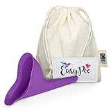 EasyPee Frauenurinal für unterwegs: Das Original Urinal für Frauen - Urinella Stehpinkler mit fairtrade Bio Beutel (Pinkelhilfe)