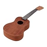 DIY Ukulele Kit, ammoon Unvollendete DIY Ukulele Kit, Sperrholz Körper Okoume Massivholz Uke Hals Open Style String Tuner für Ukulele Liebhaber(23 Zoll)