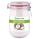 MeaVita Bio Kokosöl, nativ & kaltgepresst, 1er Pack (1 x 1000 ml) im Bügelglas