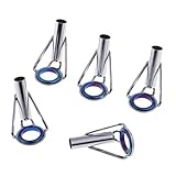 CUTICATE 5pcs Angelrute Tip Repair Kit, Edelstahl Keramikring Führungsstange Reparatur Ersatzspitze Tops, 5 Größen Erhältlich - Größe 6