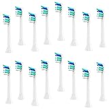 Hossom Aufsteckbürsten für Philips Sonicare, 16 Stück Elektrische Zahnbürste Aufsteckbürsten, Elektrische Ersatzbürsten Fit DiamondClean, FlexCare, EasyClean Medium Härtegrad Bürstenköpfe