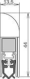 Türdichtung Wind-Ex Nr.1-310 Auslösung 1-seitig L.985mm silberfarben elox.