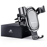 Handyhalterung Auto Lüftung Autohalterung Handy Halterung Schwerkraft KFZ Handy Halter für Auto kompatibel mit iPhone 12 11 Pro Max SE XR, Galaxy S20 A50, Huawei P30 P20 Pro, Navi bis 7 Zoll, Schwarz