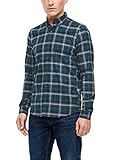 s.Oliver Herren Slim: Hemd mit Karomuster dark green check L
