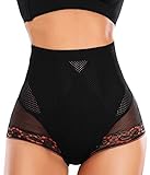 SLIMBELLE Miederhose Leicht Bauch Weg Stark Formend Unterhose Shapewear Damen Sommer Schwarz L