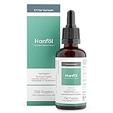 Hanfsamenöl mit Omega 3-6-9 Fettsäuren, echtes Cannabis Sativa Hanföl ,750 Tropfen, kaltgepresst, 30ml, aus deutschem Hanfanbau