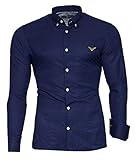 Kayhan Herren Hemd Oxford Dunkelblau M