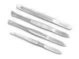 Profi Haar-Zupfpinzette Set Pinzette 3 x Gerade 1 x Schräg aus Edelstahl