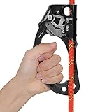 Alomejor Steigklemmen Handsteigklemmen Klettern Ascender Bergsteigen Riser Klettern Baumpfleger Abseilen Ausrüstung Seilklemme Kletterhand Klettergriff für 8~12 MM Seil