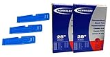 SCHWALBE SV 15 Fahrradschlauch 2 Stück, 28' Rennrad + 3 Stück Schwalbe Reifenheber