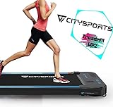 CITYSPORTS Laufband mit 440 W Elektromotor, integrierte Bluetooth-Lautsprecher, einstellbare Geschwindigkeit, LCD-Bildschirm und Kalorienzähler, ultraflach und leise