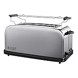 Russell Hobbs Toaster 2-Schlitz-Langschlitz Adventure, 2 extra breite Langschlitzkammern für 4 Toastscheiben, inkl. Brötchenaufsatz, 6 einstellbare Bräunungsstufen + Auftaufunktion, 1600W, 23610-56