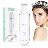 Ultraschallpeelinggerät ANLAN Skin Scrubber,Ultraschall-Peeling Porenreiniger Akne-Entferner Ionen Hautreiniger für Gesichtsreinigung Gesichtspflege(Weiß)