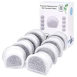 YOUTHINK Ersatzfilter für PetSafe Drinkwell, 8 Pack Aktiv-Kohle-Filter für Avalon, Pagode, 2 Gallonen, Sedona und Seascape, Kohlenstofffilter Ersatz Filter für Petsafe Drinkwell Trinkbrunnen