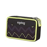 ergobag Federmäppchen - befüllt, Kleingeldfach, Stundenplan - Drunter und DrüBär - Black