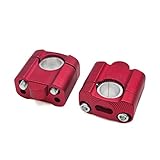 sourcing map 2Stk. universell 22mm Lenker Steigklemme Halter Adapter für Motorrad rot de