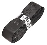 Karakal, Griffband / Griff-Tape, selbstklebend, für Badminton / Squash / Tennis / Hockey / Curling, Polyurethan, ausgezeichnete Griffigkeit, Schläger-Griff, Schwarz , 10 Grips