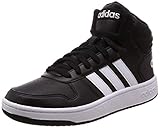 adidas Herren Hoops 2.0 Mid Fitnessschuhe, Schwarz (Negbás/Ftwbla/Negbás 000), 45 1/3 EU