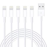 WUYA Lightning Kabel Langes USB Kabel, MFi Zertifiziert iPhone Kabel 5Pack-2m iPhone Ladekabel für iPhone 12/11 Pro/XS Max/XR/X/ 8/8 Plus/ 7/7 Plus/ 6s/ 6/6 Plus/5S/5/iPad (Weiß)