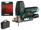 PARKSIDE Akku-Stichsäge PSTKA 12 B3, (X 12 V Team) mit 10 x Matrix Stichsägeblätter (ohne Akku und Ladegerät)