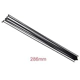 10 Stücke Berg Rennrad Stahl Speichen Schwarz Hohe Festigkeit Edelstahl Fahrrad Speichen 170/255 / 286mm(286 mmschwarz)