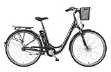 Telefunken E-Bike Damen 28 Zoll Elektrofahrrad - 7-Gang Shimano Nabenschaltung mit Rücktritt, Pedelec Citybike Alu mit Fahrradkorb, Frontmotor 250W /10,4Ah / 36V Sitzrohrakku, RC840 Multitalent