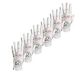 FINGER TEN Golfhandschuhe Damen Linke Hand Rechte 6 Stück(Not Paar) Extra Griff Allwetter 3D Performance Golf Handschuhe Links Rechts rutschfest Weicher Komfort,Größe S M L XL（S Rechts）