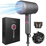 FEALING Ionen Fön Haartrockner 2000w Hair Dryer Braun föhn mit Diffusor und Stylingdüsen,3 Geschwindigkeiten Warm und Kühl Wind