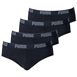 PUMA Herren BASIC Brief Unterhose 4er Pack schwarz/schwarz/schwarz/schwarz 200 - XL