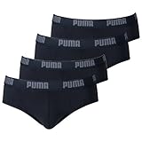 PUMA Herren BASIC Brief Unterhose 4er Pack schwarz/schwarz/schwarz/schwarz 200 - XL