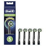 Oral-B CrossAction Ersatzbürstenköpfe für elektrische Zahnbürsten, Schwarz, mit CleanMaximiser-Technologie, 5 Stück