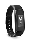 ADE Fitness Armband AM 1700 FITvigo (Schrittzähler, Puls, Kalorien, Schlaftracker, Smart Notifications, wasserdicht, Ersatzarmband) schwarz + blau