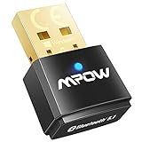 Mpow Bluetooth 5.1 USB-Adapter für PC, Plug-and-Play-Bluetooth-Dongle-Sender und -Empfänger unterstützt Win 7/8.1/10, Linux, für Desktop, Laptop, Maus, Tastatur, Gamepad, Drucker, Headset, Smartphone