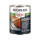 MEM Dicht- Fix - 750 ml - Abdichtung von Undichtigkeiten- Untergründen wie Dachpappe, Schweißbahnen, Aluminium - Dichtungsmasse für alle kleinen Reparaturen - Wasserdicht - UV- beständig - 30822541