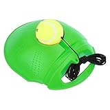 MYYINGELE Tennis Trainer Set Tennisball mit Schnur Sockelleisten Selbstlernfunktion mit Basis Trainings Tennis und Kugel Federung Tennisbälle, Green