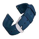 Archer Watch Straps - Premium-Uhrenarmbänder aus Nylon-Sitzgurtmaterial mit Schnellverschluss (Navy Blau, 18mm)