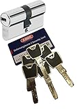 ABUS XP20S Doppelzylinder Länge (a/b) 30/30mm (c=60mm) mit Sicherungskarte und 6 Schlüssel mit Design-Clip, Not-u. Gefahrenfunktion und SKG** Bohrschutz