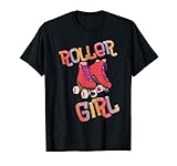 Rollschuh - Roller Girl - mit Rollschuhen laufen - 80er T-Shirt