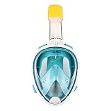 Easybreath Diving Mask Full Face Mask, AngelaKerry Schnorchelnde Mask Anti Fog and Anti Leak Technology Diving Mask Seaview 180 with Camera Mount