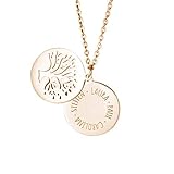 Gravado Kette aus Gold Edelstahl mit Kreis und Lebensbaum, Personalisiert mit Namen, inkl. Geschenkbox, Damen Schmuck, Länge ca. 55 cm