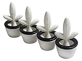 Luftbefeuchter 4er Set Blatt - konischer Keramik-Verdunster, Keramik, 8.5 x 16 x 8.5 cm, weiß von WENKO