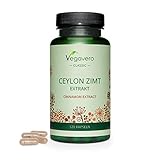 Ceylon ZIMT Kapseln Vegavero ® | HOCHDOSIERT: 2000 mg (8:1 Extrakt) pro Kapsel | 120 Kapseln | Ohne Zusatzstoffe & Laborgeprüft | Vegan