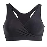 Medela Damen Schlaf Bustier Still BH für die Nacht, nahtlos, ohne Bügel, Schwarz, M