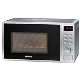 Bomann MWG 6016 CB Mikrowelle mit Grill/ 2 in 1 - Mikrowelle mit Grill/ 700 W Mikrowelle/ 800 W Grill/ 20 L Garraum inkl. Expressprogramm/ 5 Mikrowellen- und 2 Kombi-Leistungsstufen/silber