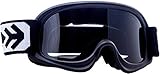 ARMOR Helmets AKC 49 Kinder Schutz-Brille, Motorrad-Helm, Schwarz