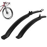 hootech Fahrrad Schutzblech Set Mountainbike Vorne & Hinten Kotflügel zum Schutz vor Spritzwasser & Schmutz Quick Release Befestigung für 26 Zoll Mountainbike Fahrradschutzblech Schwarz