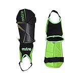 Mitre Delta Ankle Protect Fußball-schienbeinschoner, Schwarz/Grün/Gelb, L