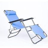 LGYKUMEG Liegestütze Liege Liegepositionen Faltbarer Folding-Camping-Stuhl für Erbterse, Camping-Klappbett, für Strand, Garten & Balkon,Blau
