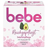 bebe Reichgepflegt Intensivpflege, Gesichtscreme mit Avocado-Öl, Trockene Haut, 50 ml